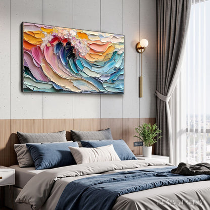 BUYARTVIEW Cresting Wave – Textured Impasto Ocean Wave Oil Painting - image 4