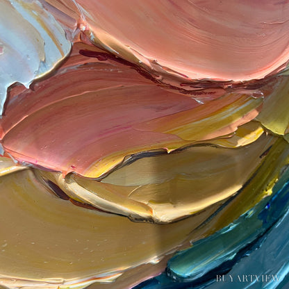 BUYARTVIEW Cresting Wave – Textured Impasto Ocean Wave Oil Painting - image 5