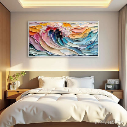 BUYARTVIEW Cresting Wave – Textured Impasto Ocean Wave Oil Painting - image 6