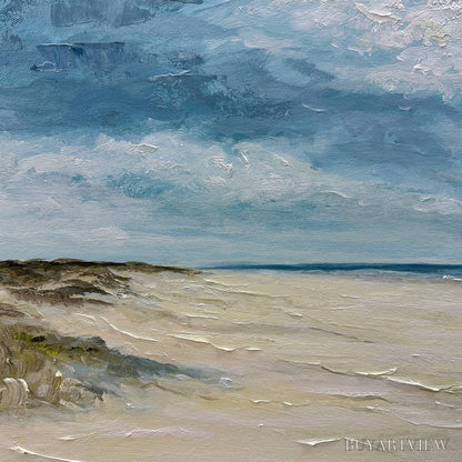 BUYARTVIEW Seaside Serenity – Textured Coastal Beach Oil Painting - image 3