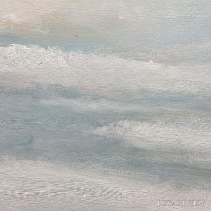 BUYARTVIEW Coastal Serenity – Abstract Coastal Landscape Painting in Soft Blues and Neutrals - image 3