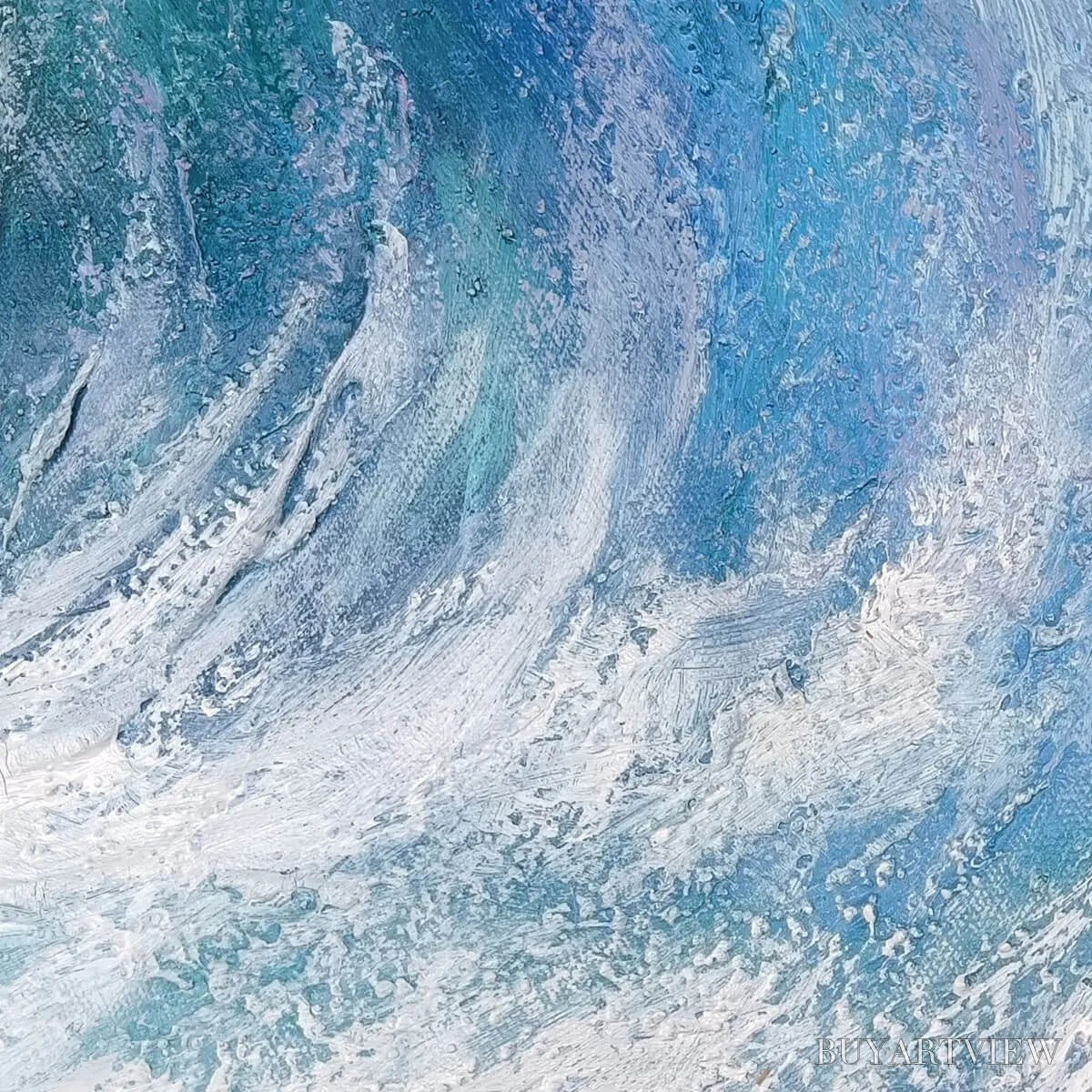 BUYARTVIEW Ocean'S Embrace – Ocean Waves Seascape Oil Painting - image 6