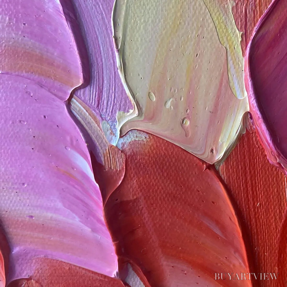 BUYARTVIEW Chroma Wave – Textured Abstract Rainbow Oil Painting - image 5