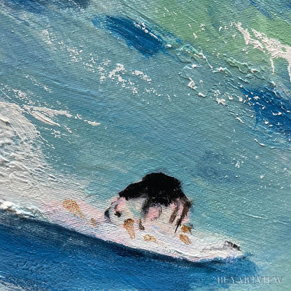 BUYARTVIEW Wave Riders – Ocean Painting of Surfers in Motion - image 5
