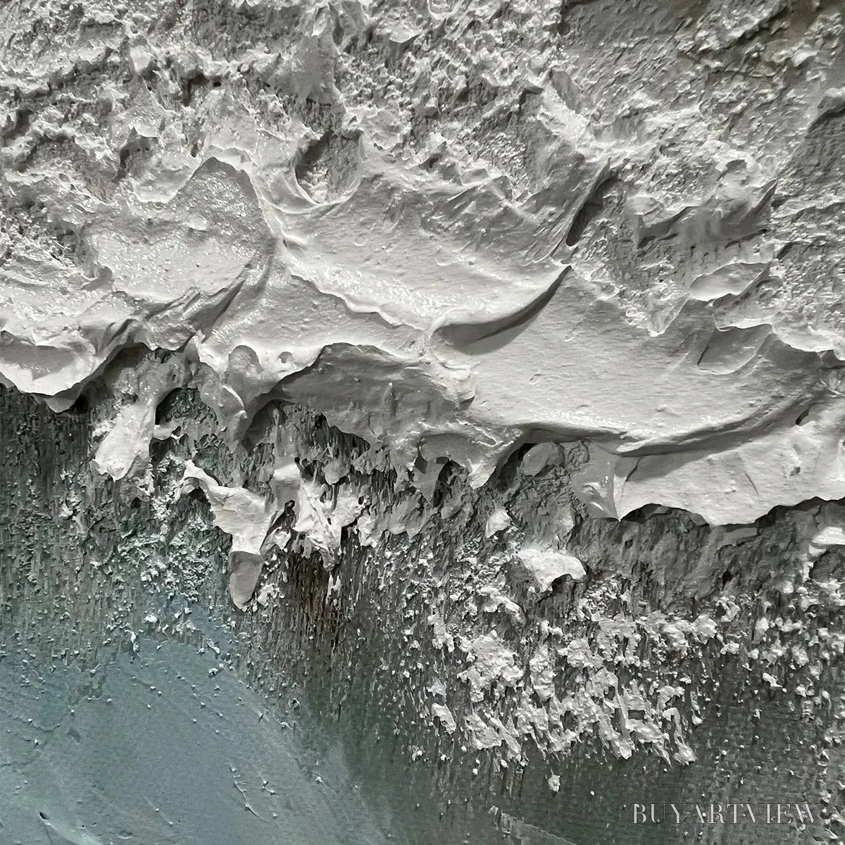 BUYARTVIEW Oceanic Symphony – Textured Abstract Wave Oil Painting - image 3
