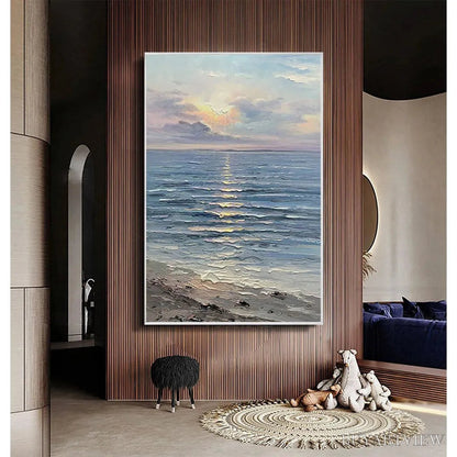 BUYARTVIEW Serene Seascape – Vertical Ocean Painting - image 6