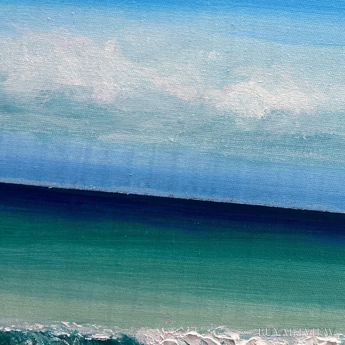 BUYARTVIEW Turquoise Dream Panoramic – Beach Painting, Panoramic , Coastal Decor - image 5