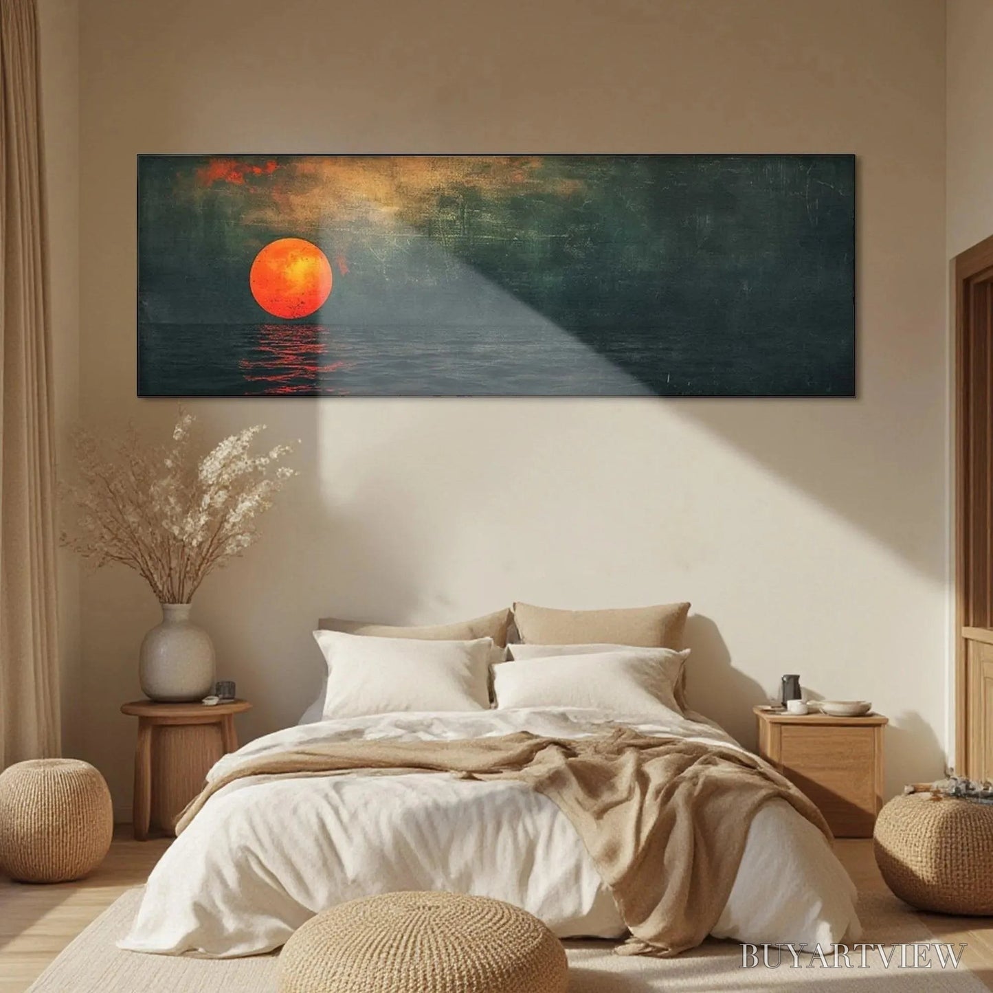 BUYARTVIEW Blood Moon Panoramic – Sunset Painting, Panoramic - image 6