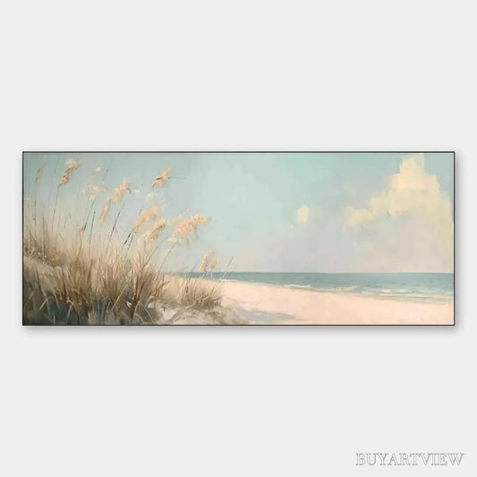 BUYARTVIEW Beach Grass Panoramic – Beach Painting, Panoramic - image 1