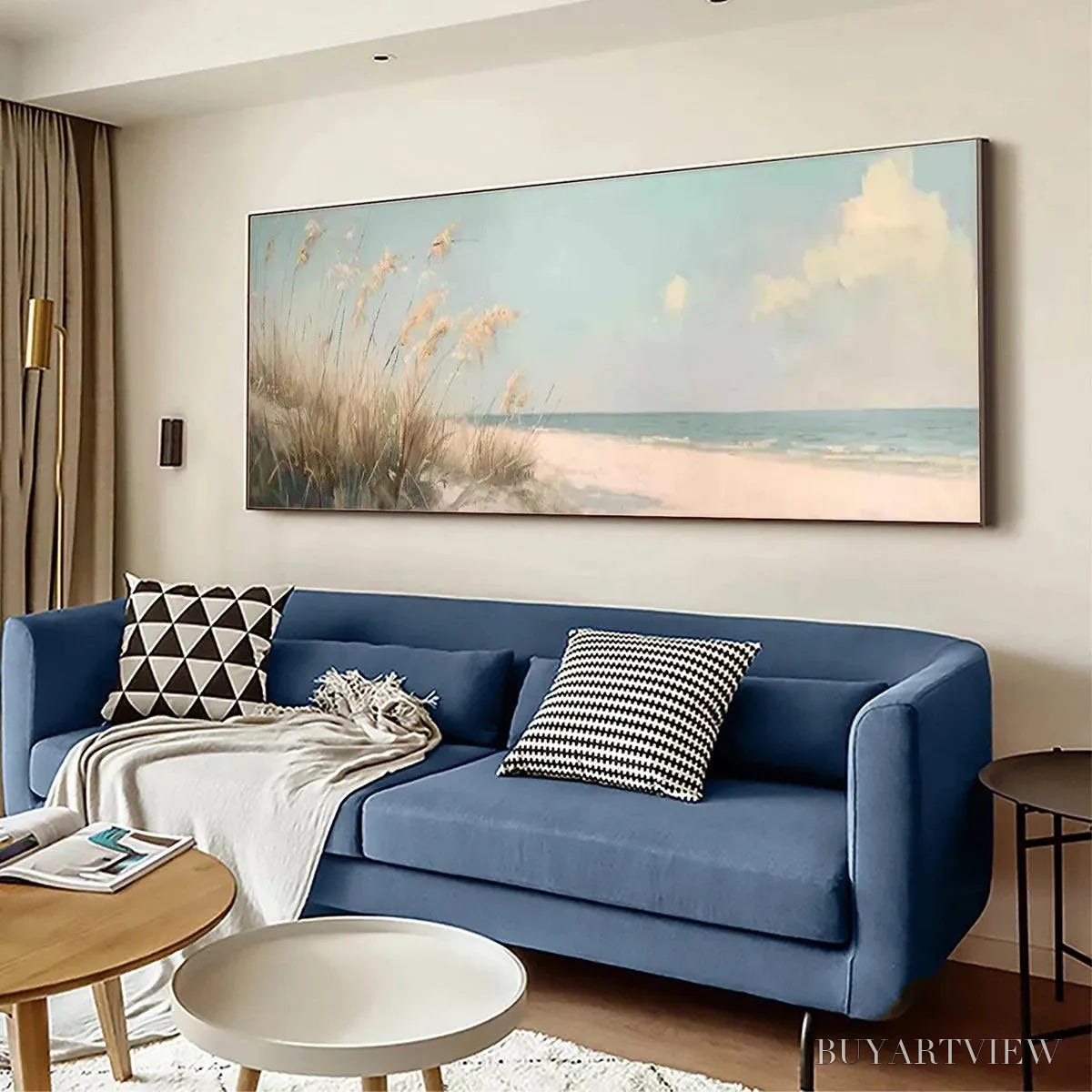 BUYARTVIEW Beach Grass Panoramic – Beach Painting, Panoramic - image 4