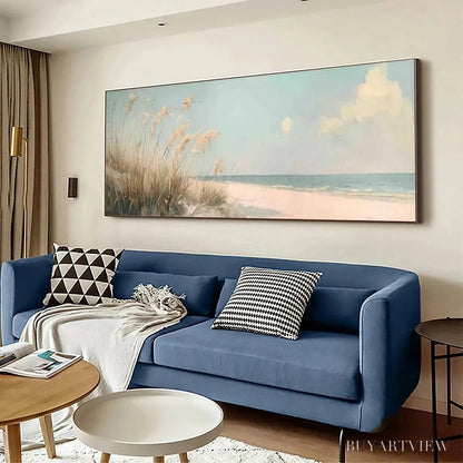 BUYARTVIEW Beach Grass Panoramic – Beach Painting, Panoramic - image 4