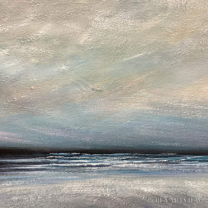 BUYARTVIEW Twilight Coast – Panoramic Coastal Landscape Painting, Horizontal - image 3