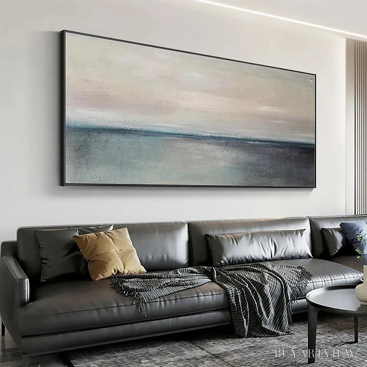 BUYARTVIEW Serene Horizon – Panoramic Seascape Painting, Horizontal - image 3