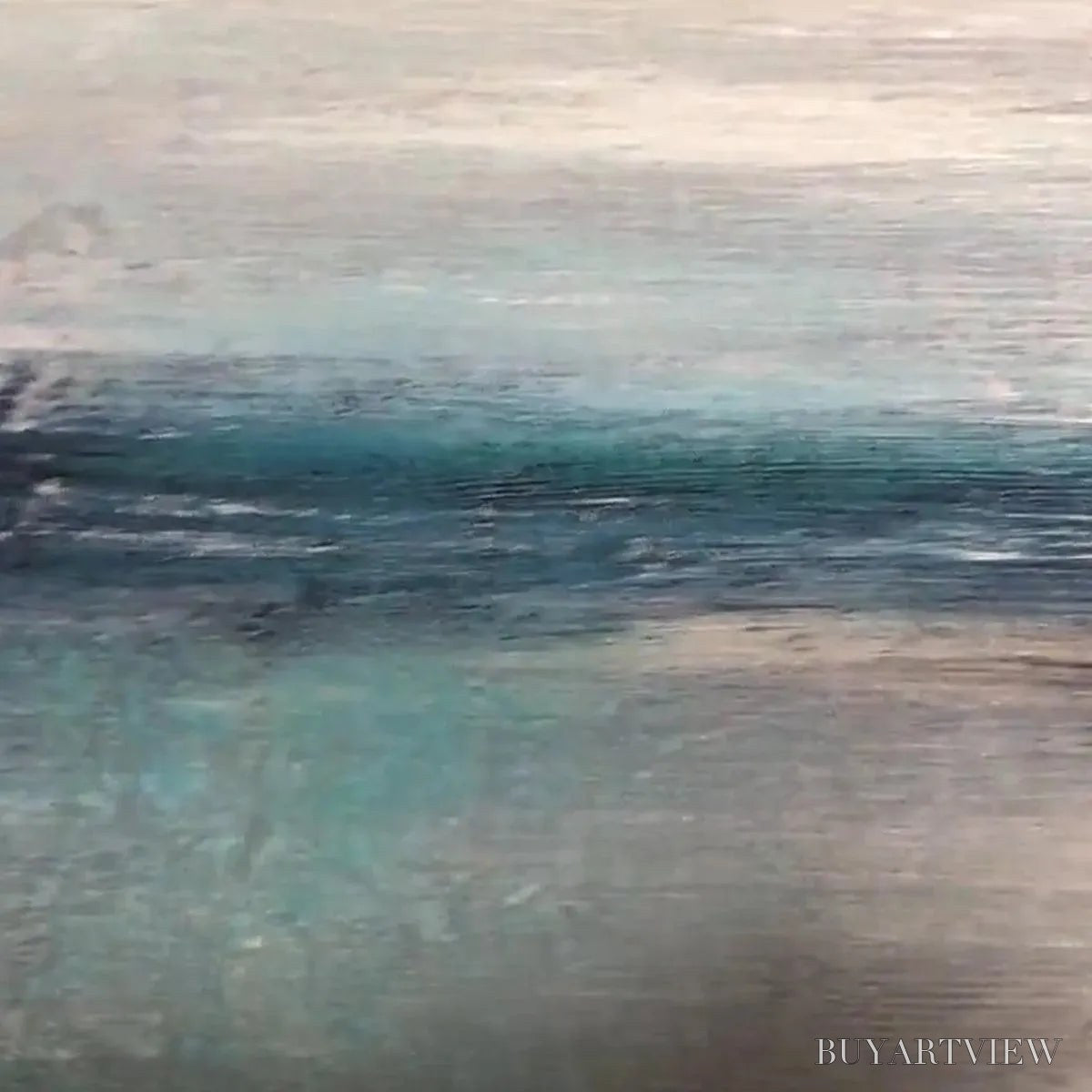 BUYARTVIEW Serene Horizon – Panoramic Seascape Painting, Horizontal - image 4