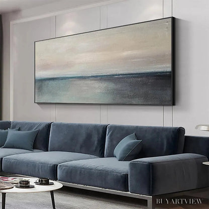 BUYARTVIEW Serene Horizon – Panoramic Seascape Painting, Horizontal - image 5