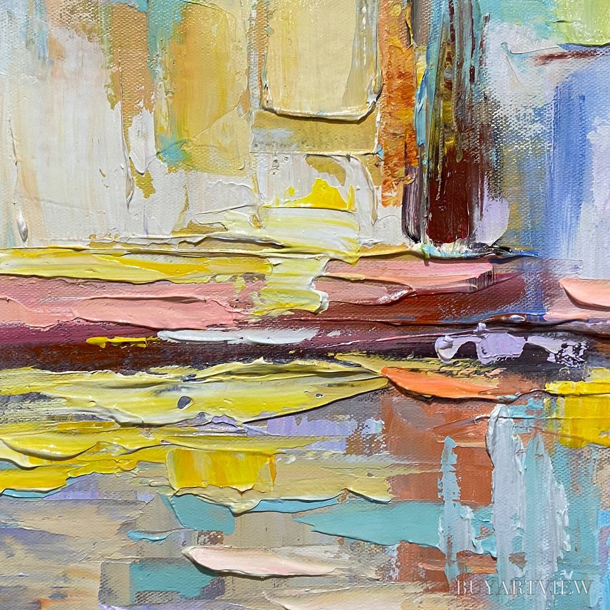 BUYARTVIEW Abstract Seascape Triptych – Impasto Seascape Painting Set of 3 - image 5