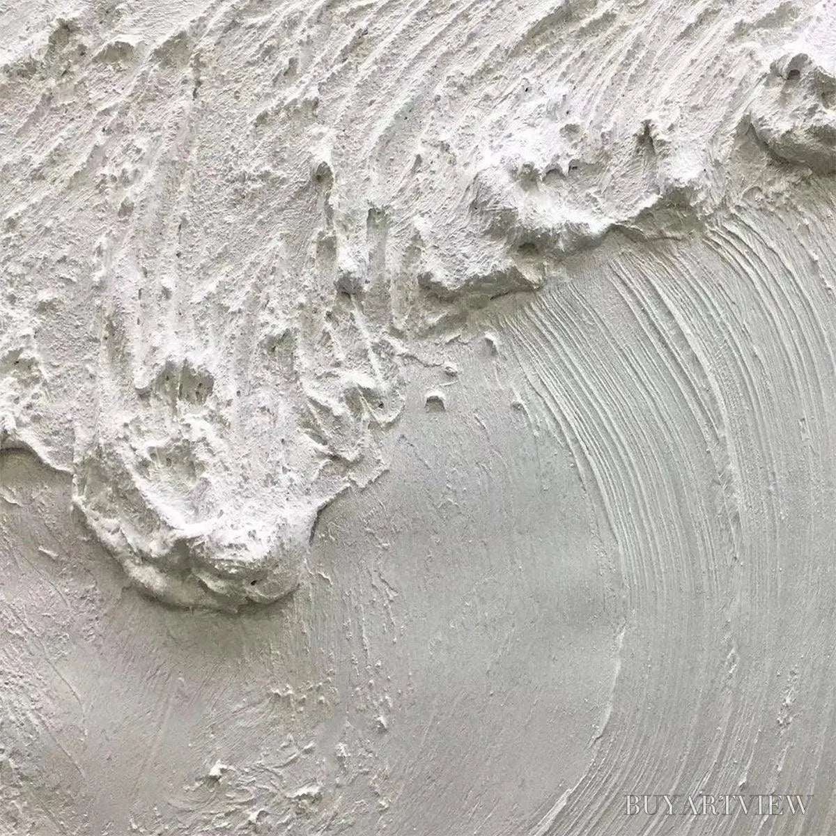 BUYARTVIEW Frozen Tide – Textured White Wave Painting - image 3