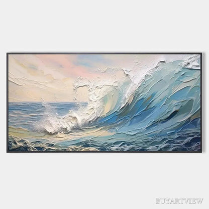 BUYARTVIEW Cresting Wave – Textured Seascape Painting - image 1