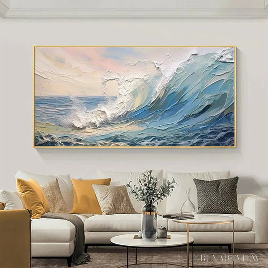 BUYARTVIEW Cresting Wave – Textured Seascape Painting - image 2