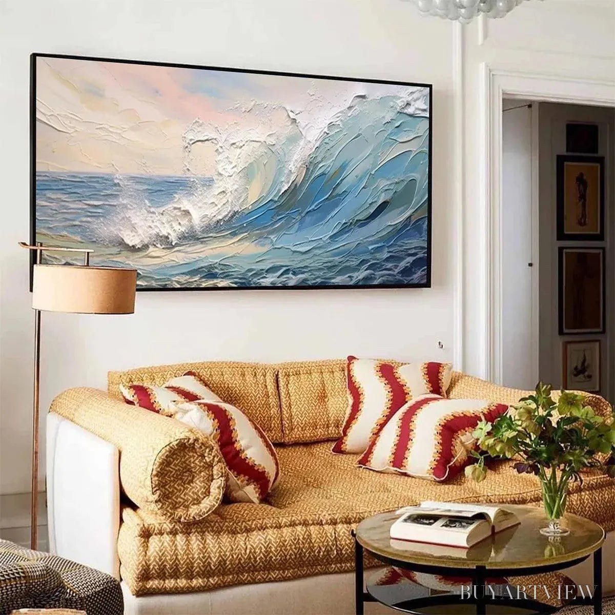 BUYARTVIEW Cresting Wave – Textured Seascape Painting - image 4