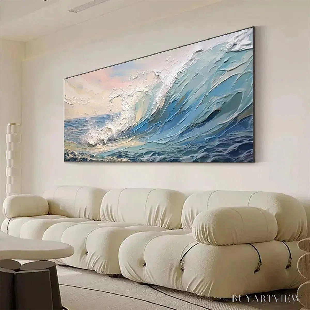 BUYARTVIEW Cresting Wave – Textured Seascape Painting - image 5