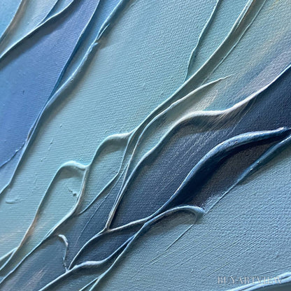 BUYARTVIEW Cresting Wave – Textured Seascape Painting - image 6