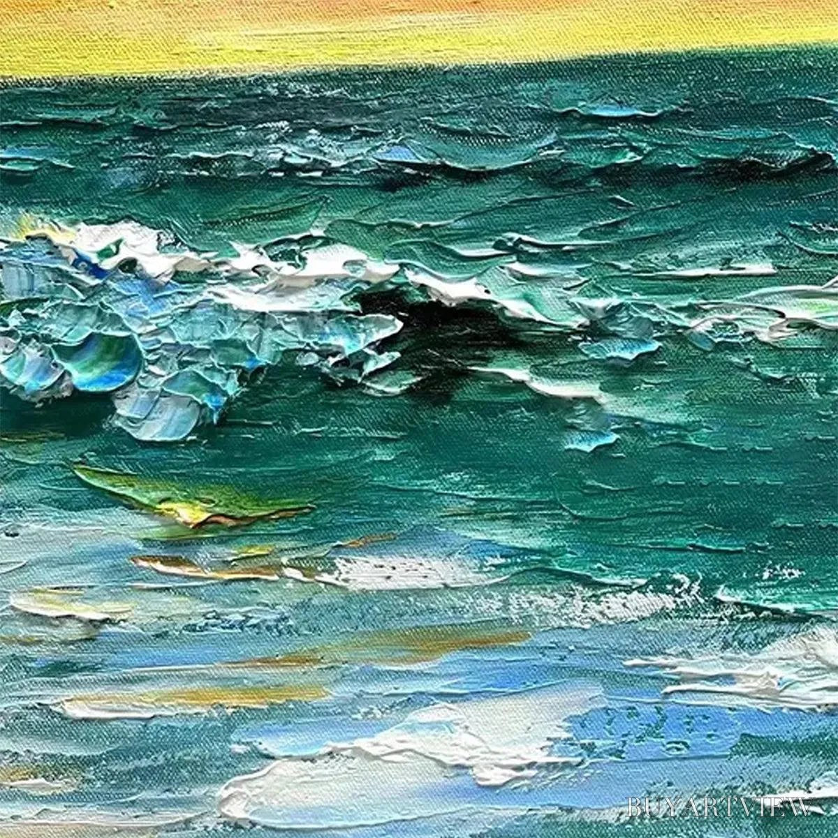 BUYARTVIEW Ocean Sunset – Impasto Seascape Painting - image 5