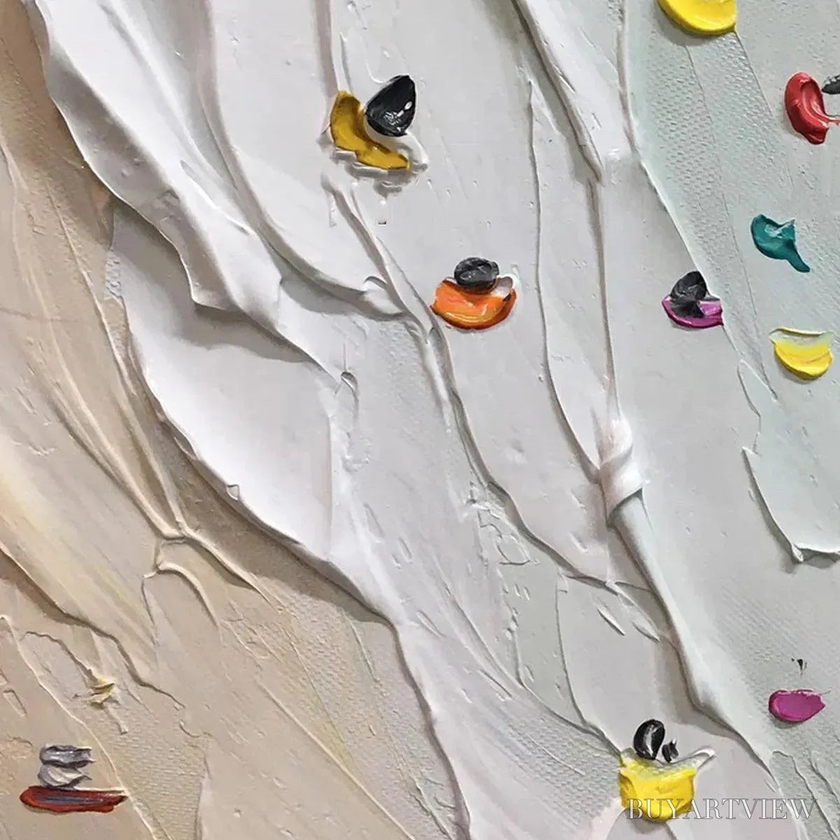 BUYARTVIEW Beach Day – Textured Minimalist Beach Scene Painting - image 3
