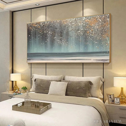 BUYARTVIEW Aurora Dust – Textured Abstract Ocean Painting with Gold Accents - image 4