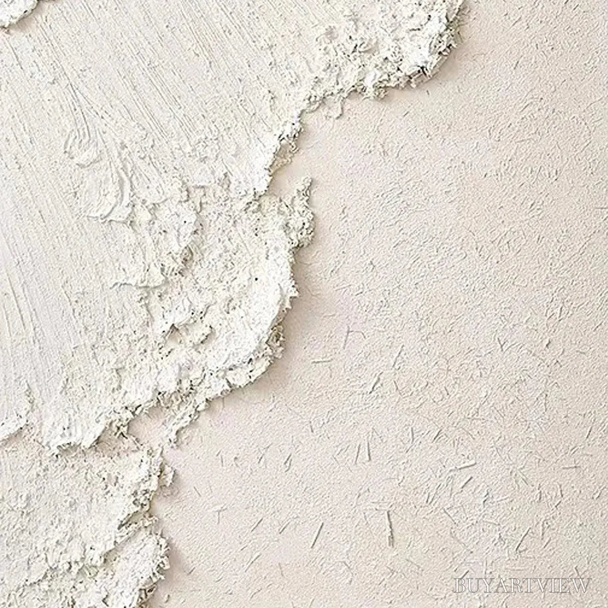 BUYARTVIEW White Crest – Textured White Abstract Seascape Impasto Painting - image 3