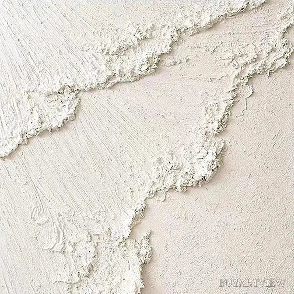 BUYARTVIEW White Crest – Textured White Abstract Seascape Impasto Painting - image 5