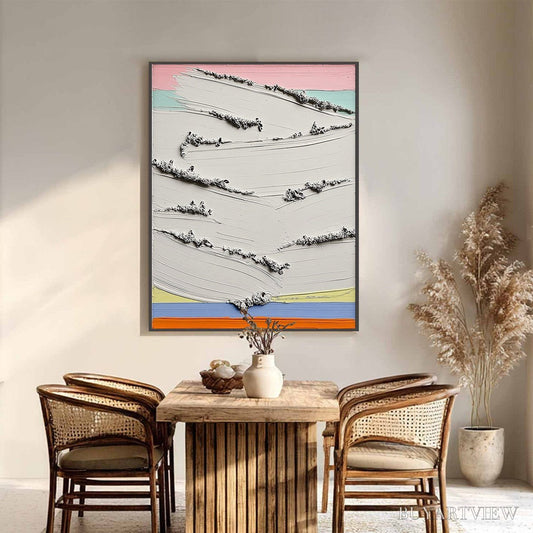 BUYARTVIEW Dawnbreak – Heavy Texture Abstract Minimalist Oil Painting - image 2