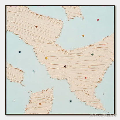 BUYARTVIEW Serendipity – Textured Minimalist Painting with Playful Impasto Details - image 1