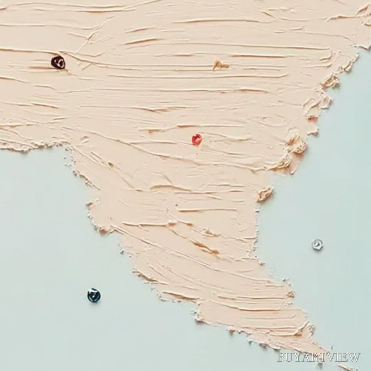 BUYARTVIEW Serendipity – Textured Minimalist Painting with Playful Impasto Details - image 3
