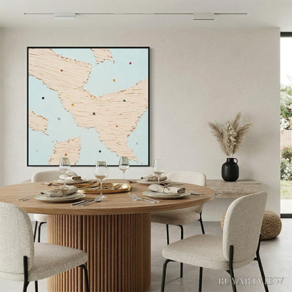BUYARTVIEW Serendipity – Textured Minimalist Painting with Playful Impasto Details - image 4