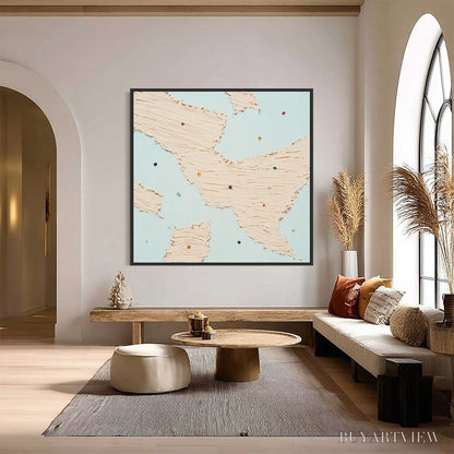 BUYARTVIEW Serendipity – Textured Minimalist Painting with Playful Impasto Details - image 6