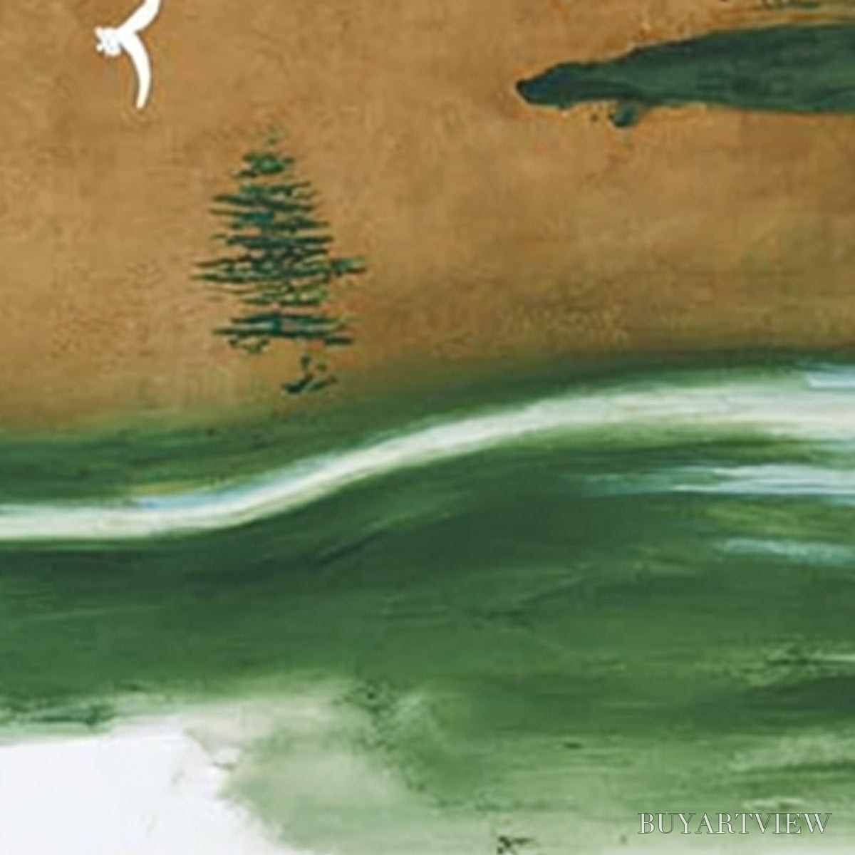 BUYARTVIEW Sojourn – Minimalist Wabi-Sabi Landscape with Birds - image 3