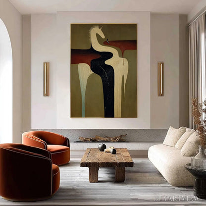 BUYARTVIEW the Voyager'S Steed – Textured Abstract Unicorn Painting for Modern Decor - image 4