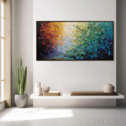 BUYARTVIEW Chromatic Horizon – Large Textured Abstract Impasto Oil Painting - image 4