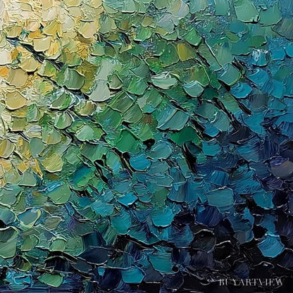BUYARTVIEW Chromatic Horizon – Large Textured Abstract Impasto Oil Painting - image 5