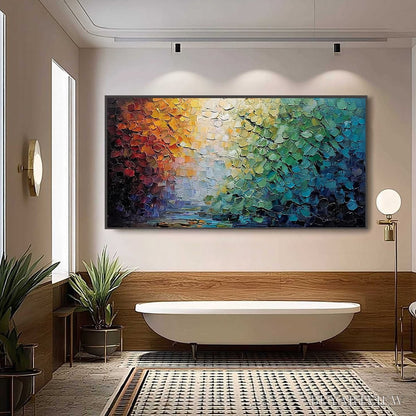 BUYARTVIEW Chromatic Horizon – Large Textured Abstract Impasto Oil Painting - image 6