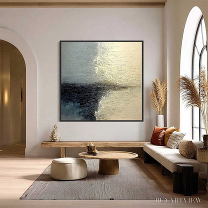 BUYARTVIEW Stonehaven – Large Square Wabi Sabi Textured Abstract Painting - image 2