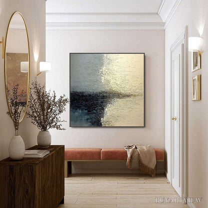 BUYARTVIEW Stonehaven – Large Square Wabi Sabi Textured Abstract Painting - image 6