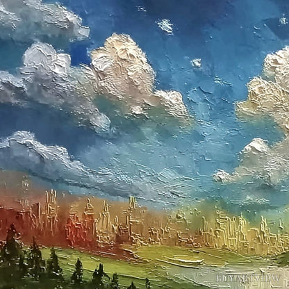 BUYARTVIEW Chromatic Horizon – Large Textured Abstract Cityscape Landscape Painting - image 3
