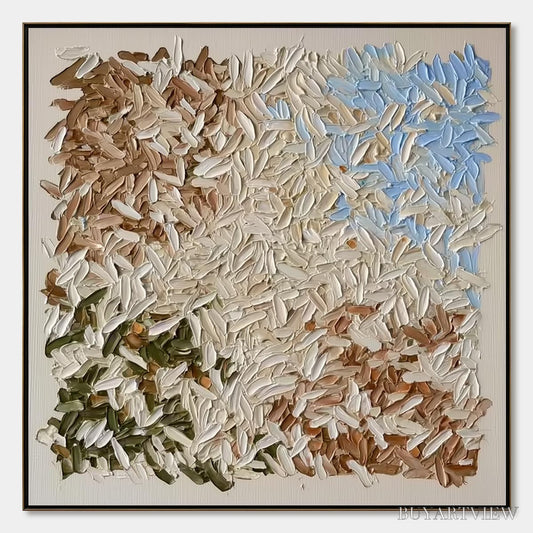 BUYARTVIEW Terra Mosaic – Textured Earth Tone Abstract Impasto Painting - image 1