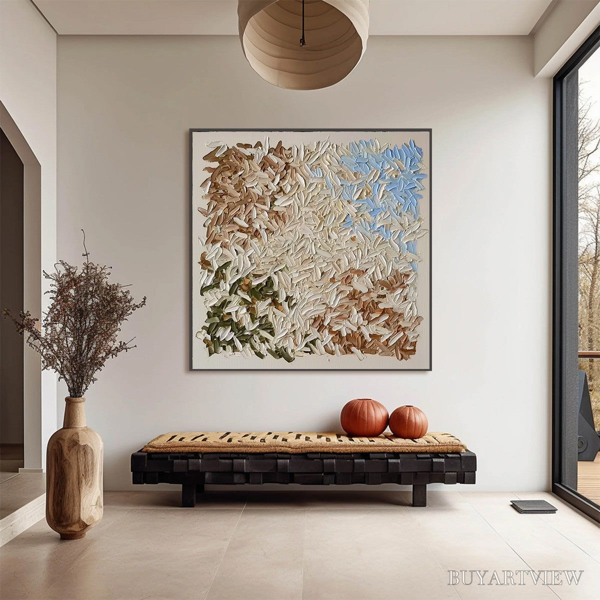 BUYARTVIEW Terra Mosaic – Textured Earth Tone Abstract Impasto Painting - image 2