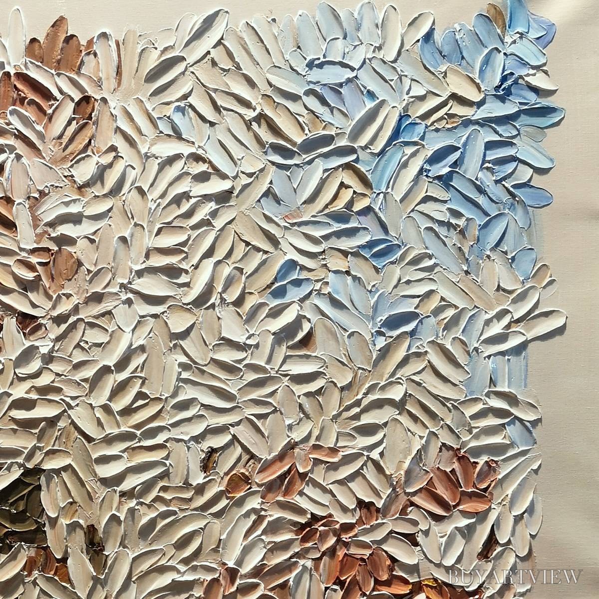 BUYARTVIEW Terra Mosaic – Textured Earth Tone Abstract Impasto Painting - image 3