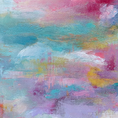 BUYARTVIEW Morning Rapture – Colorful Abstract Cloudscape Painting Set of 2 - image 3