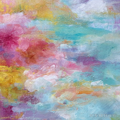 BUYARTVIEW Morning Rapture – Colorful Abstract Cloudscape Painting Set of 2 - image 5
