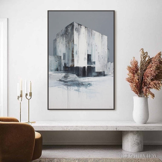 BUYARTVIEW Monolithic Echo – Minimalist Abstract Architectural Painting - image 2